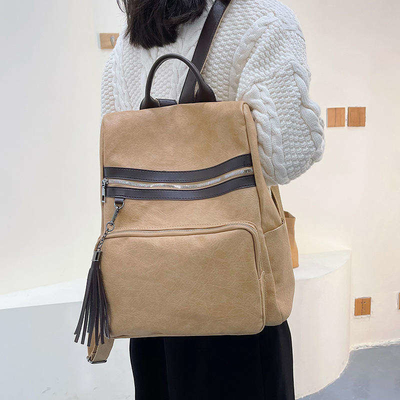 Mochila de computador portátil à prova d'água para meninas Bolsa Bange Custom PU couro