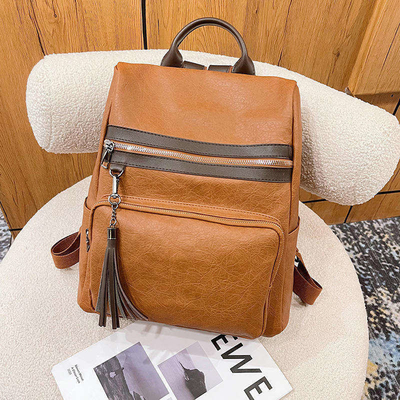 Mochila de computador portátil à prova d'água para meninas Bolsa Bange Custom PU couro