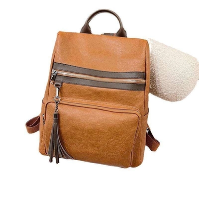 Mochila de computador portátil à prova d'água para meninas Bolsa Bange Custom PU couro