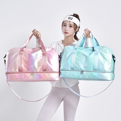 Saco de viagem de camada de divisão para equipamentos de fitness de moda e funcionais para mulheres