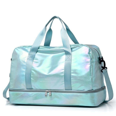 Sacos verdes personalizados para mulheres com boa resistência à abrasão e seu próprio logotipo
