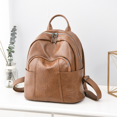 Mochila de Mulheres Casual em Couro PU com fecho de fecho 37*29*6cm