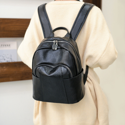 Mochila de Mulheres Casual em Couro PU com fecho de fecho 37*29*6cm