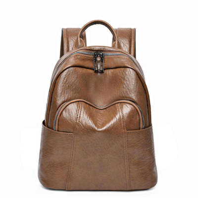 Experimente conforto e durabilidade com mochila mini trapezoide PU de couro unisex