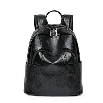 Experimente conforto e durabilidade com mochila mini trapezoide PU de couro unisex