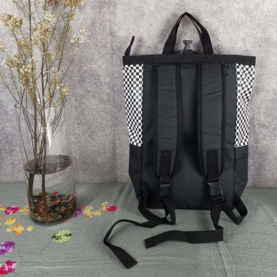 Mochila de couro trapezoide impermeável para caminhadas personalizadas e viagens de negócios