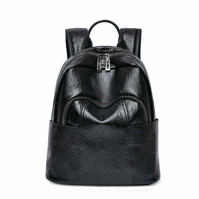 Sistema de transporte correias ajustáveis Bolsa de couro preto PU personalizada com fecho para mulheres
