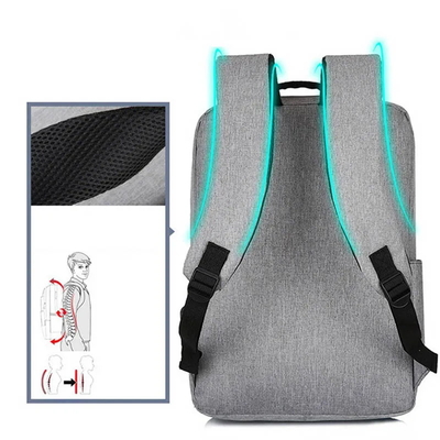 LOGO personalizado Mochila portátil para homens Mochila de negócios à prova d'água Oxford mochilas Mochila de estudante escolar com USB
