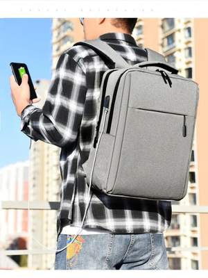 LOGO personalizado Mochila portátil para homens Mochila de negócios à prova d'água Oxford mochilas Mochila de estudante escolar com USB