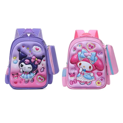 customizado 2024 3D Sanrio Impressão de desenhos animados Mochila de jardim de infância Mochila de estudante Mochila à prova d'água crianças mochila mymelody Mochila para crianças Mochila escolar