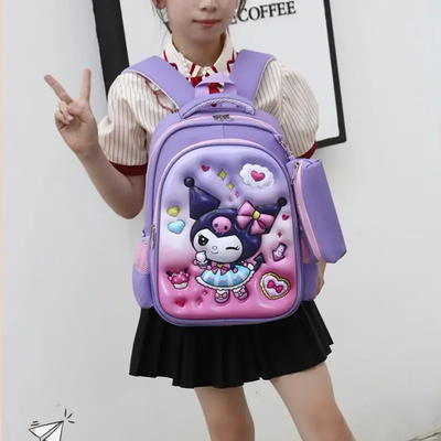 customizado 2024 3D Sanrio Impressão de desenhos animados Mochila de jardim de infância Mochila de estudante Mochila à prova d'água crianças mochila mymelody Mochila para crianças Mochila escolar