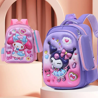 customizado 2024 3D Sanrio Impressão de desenhos animados Mochila de jardim de infância Mochila de estudante Mochila à prova d'água crianças mochila mymelody Mochila para crianças Mochila escolar