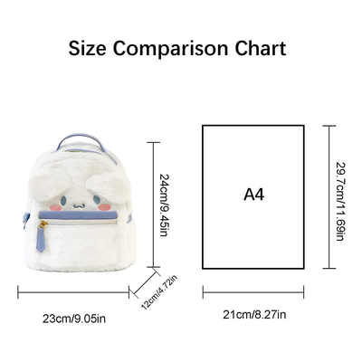 Bolsa De Comércio A Grosso Mochila Mini Cão Carinhosos Peludos Para Meninas Mochila Dupla Para Crianças Regalo Mochilas Escolares Kawaii