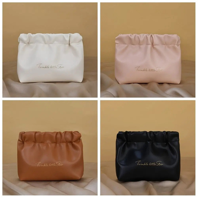 Logotipo personalizado Maquiagem Saco de viagem Produtos de higiene Saco de batom Saco de armazenamento Fones de ouvido Jóias Saco de Primavera Folha Mini Saco Cosmético Saco de mão feminino