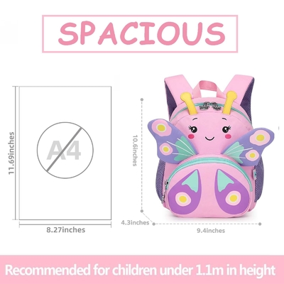 Mochila para meninas pequenas desenhos animados 3D Mochilas escolares de crianças de 1-3 anos Mochilas de viagem de creches Mochilas para crianças Brinquedos Mochila Regalo para crianças Mochilas para crianças Mochila