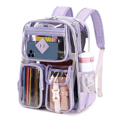Bolso Mochila de Viagem Limpa Para A Escola Mochila Superior de PVC Transparente Para Meninas Mochila Para Homens Mulheres Mochila Estudante