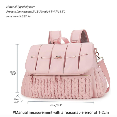 Bolso de fraldas para bebês Bolso de fraldas pequeno Mochila de viagem elegante Mochila de dia de mini-maternidade Saco de mamãe para mulheres Saco de toque