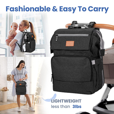 Bolsa de fraldas personalizada para bebê com almofada de mudança Bolsas de viagem grandes para bebê recém-nascido