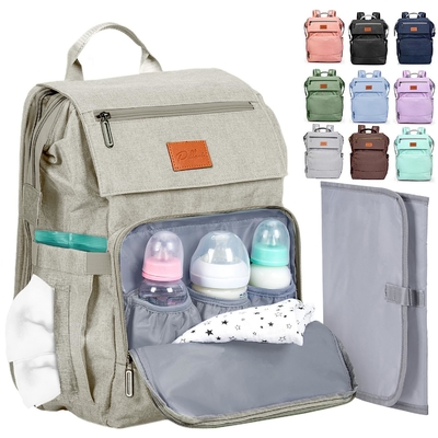 Bolsa de fraldas personalizada para bebê com almofada de mudança Bolsas de viagem grandes para bebê recém-nascido