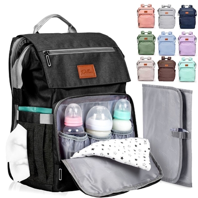 Bolsa de fraldas personalizada para bebê com almofada de mudança Bolsas de viagem grandes para bebê recém-nascido