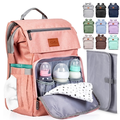 Bolsa de fraldas personalizada para bebê com almofada de mudança Bolsas de viagem grandes para bebê recém-nascido