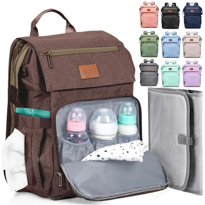 Bolsa de fraldas personalizada para bebê com almofada de mudança Bolsas de viagem grandes para bebê recém-nascido