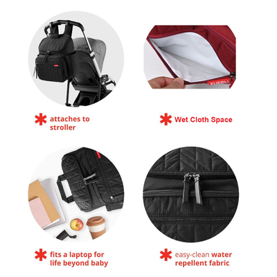 Bolsa de fraldas personalizada Mochila de viagem multifunção com mochila de almofada de mudança Bolsa casual para mulheres Tote Bag