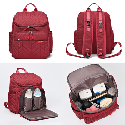 Bolsa de fraldas personalizada Mochila de viagem multifunção com mochila de almofada de mudança Bolsa casual para mulheres Tote Bag
