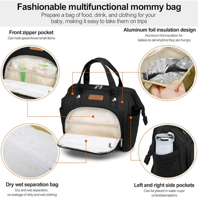 Bolsa de fraldas personalizada Mochila pequena Bolsa de mão de maternidade Mochila de viagem multifunção à prova d'água Mochila de viagem elegante Mini-Ladies Tote Bags